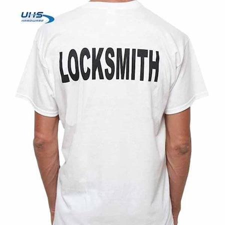 Uhs Hardware UHS Service:T-Shirt For Locksmith - White-S TS-WHITE-S